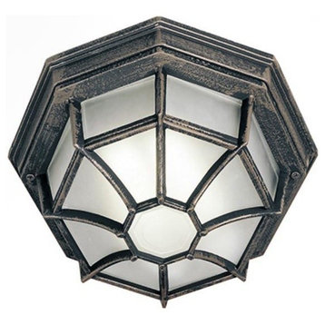 Trans Globe  Lighting, 40582 Benkert 5" Flushmount Lantern, Swedish Iron