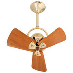 Matthews Fan - Bianca Direcional 16" Directional Ceiling Fan, Brushed Brass - Unique and versatile, the fan head of the Bianca Direcional ceiling fan can be infinitely positioned in a 180-degree arc, forward and reverse, to provide maximum, directional airflow. The Bianca can be hung in small, awkward spaces or in front of HVAC ducts to make more efficient the heating, ventilation or air conditioning of any space.
