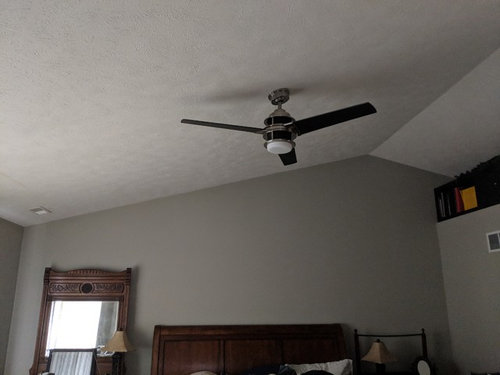 Placement For Off Center Cathedral Ceiling, Cathedral Ceiling Fan