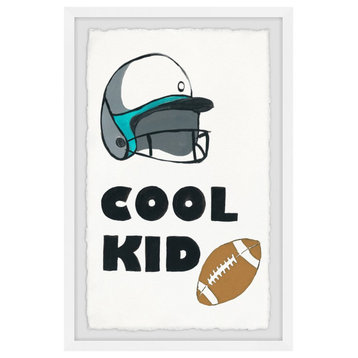 "Football Cool Kid" Framed Painting Print, 8"x12"
