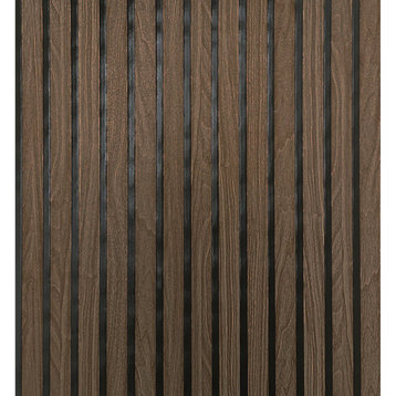 Vinyl Oak Brown Slat wooden planks Look faux Wood textured modern wallpaper 3D, 21 Inc X 33 Ft