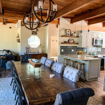 Wood Ceiling & Custom Dining Table