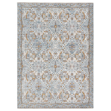 Jaipur Living Lucere Trellis Blue and Gold Area Rug 8'x10'
