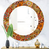 Designart Tile Mandalas Bohemian Eclectic Frameless Oval Or Round Wall Mirror, 3