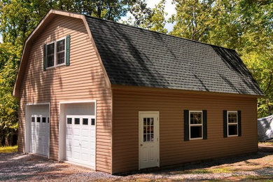 Garage - detached two-car garage idea in Other