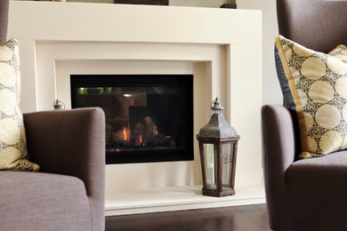 Example of a trendy living room design in Vancouver