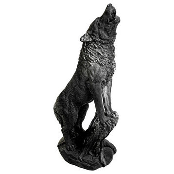 Wolf Howling Garden Animal Statue