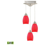 Elk Home - Elk Home Lca203-11-16M Buro 9'' Wide 3-Light Mini Pendant, Satin Nickel - Elk Home LCA203-11-16M Buro 9'' Wide 3-Light Mini Pendant - Satin Nickel. Collection: Buro. Primary Color/Finish: Satin Nickel. Primary Color/Finish Family: Silver. Primary Material: Glass. Secondary Material: Metal. Dimension(in): 9(W) x 9(Depth) x 6(H). Bulb: (3)5W (Not Included). Color Temperature: 3000K (Warm White). Shade Dimension(in): 5.8(H). Safety Rating: UL/CSA.