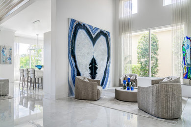 Inspiration for a contemporary living room remodel in Miami