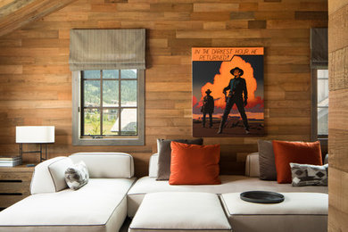Family room - contemporary family room idea in Other