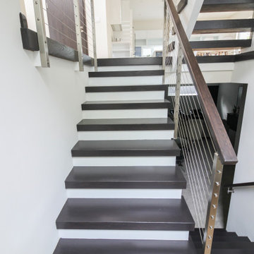 Project #70 | Open-Riser Staircase with Cable Railing