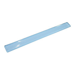 1x12 Glossy Sky Blue Subway Glass Mosaic Tiles - Home Accessories & Decor