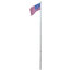 20' Aluminum Telescopic Flagpole Kit Us Flag Ball Top Telescoping Pole