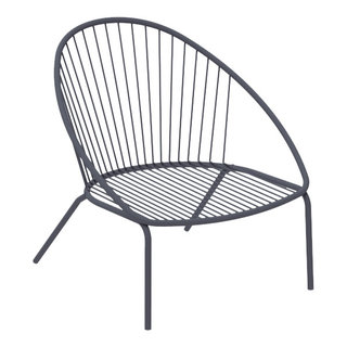 Aria Accent Chair Grey - Midcentury - Outdoor Lounge Chairs - by