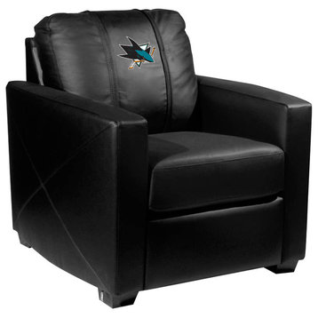 San Jose Sharks Stationary Club Chair Commercial Grade Fabric