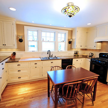 White Cabinets, Black Appliances
