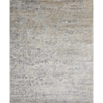 Gray Hand Knotted Viscose from Bamboo Mirage Area Rug by Loloi, 2'0"x3'0"