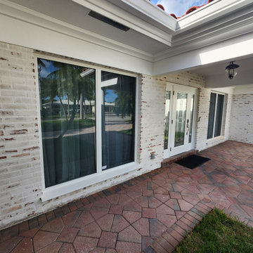 Patio of home with German smear