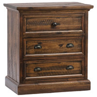 Hadlee Carved Wood Nightstand