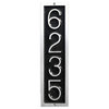 Traditional Vertical Rectangle Address Plaque, Times Font