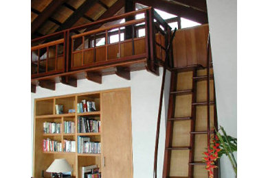 Home office - tropical home office idea in Miami