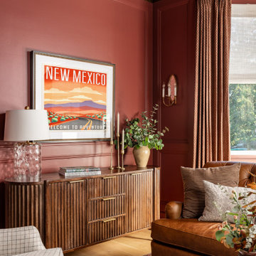 Moody Parlor in Deep Clay Color Palette Warm Cozy Sophisticated