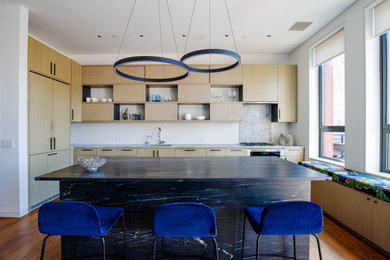 Inspiration for a contemporary kitchen remodel in New York