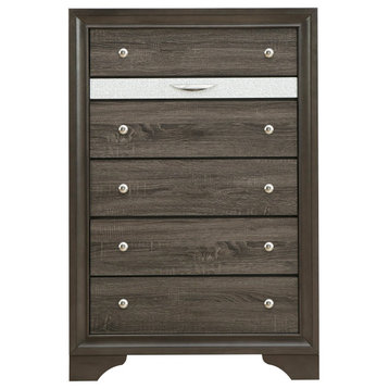 Madrid Gray 6-Drawer 34" W Chest of Drawers