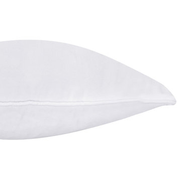 A1HC Soft Velvet Pillow Covers, YKK Zipper, Set of 2, White, 18"x18"