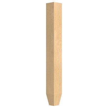 35-1/4" x 4" Square Post with Tapered Foot, Paint Grade