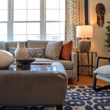 Africa inspired modern living room design