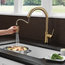 Delta Trinsic Pull-Down Kitchen Faucet with Touch2O Technology, Champagne Bronze