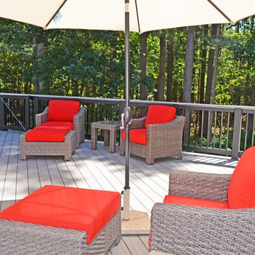 A deck & patio in Dunstable, MA, that make the perfect pair!