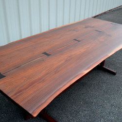 Live Edge Walnut Nakashima Style Table - Dining Tables