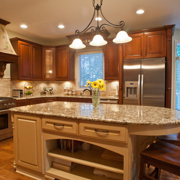 Indianapolis Tuscan Themed Kitchen and First Floor Remodel