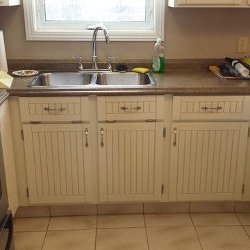 Kitchen cabinet spraying