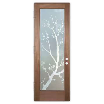 Front Door - Cherry Blossom - Mahogany - 36" x 96" - Knob on Right - Push Open