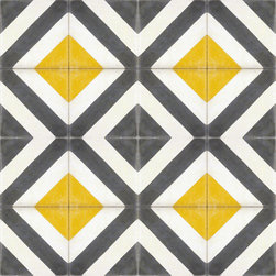 Corner Diamond Cement Tile - Accent Trim And Border Tile