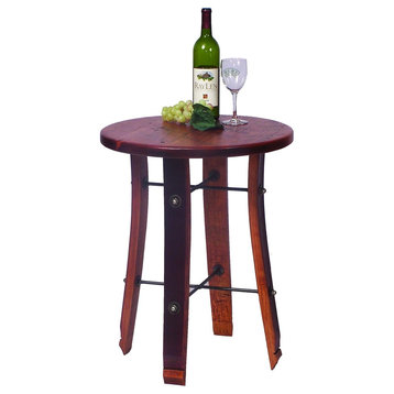 Round Stave End Table, Pine