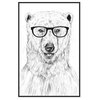 Polar Bear Wall Decal, Geek Bear by Balazs Solti, X-Large