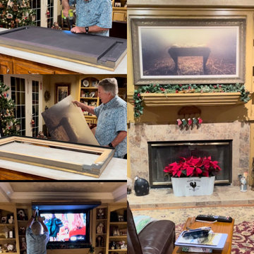 Hidden Living Room TV - Hide your TV with Art - Changing TVCoverup Artwork