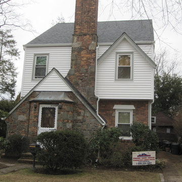 vinyl siding, before and after