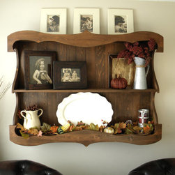 Wall Hutch Hazlenut and Distressed White - Products