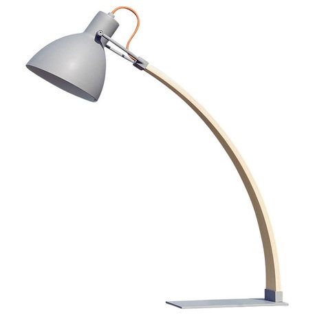 Laito Wood Table Lamp, Dark Grey