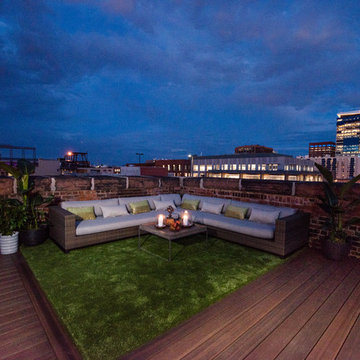 Urban Rooftop Deck -- Envision Distinction Rustic Walnut composite decking