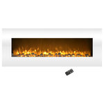 Northwest - Electric Color Changing Fireplace, Wall Mounted 50" by Northwest - Bring the luxury and modern comfort of a real fire place to your home with this stunning 50-inch Electric Fireplace, NO HEAT by Northwest. Along with energy-saving LED technology, this fireplace instantly transforms your living space into a completely unique atmosphere with adjustable brightness, 10 multicolor flame effects, and 3 media backgrounds. With the simple click of a remote, this contemporary electric fireplace creates a cozy and relaxing ambiance without heaters- allowing you a worry-free way to enhance your home or commercial space and enjoy this beautiful decor all year round!