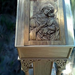 Handcarved Icon on the lectern - Sculptures