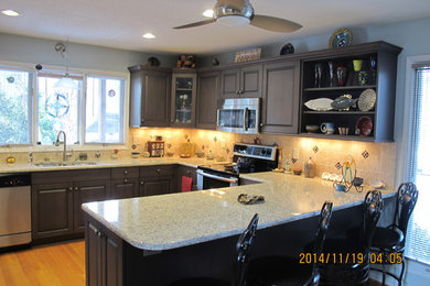 Example of a large classic kitchen design in Other