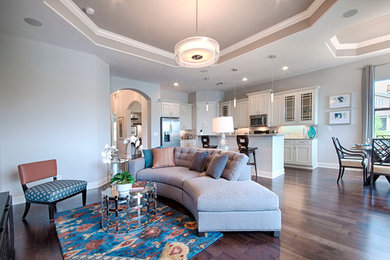 Transitional living room photo in Miami