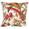Red Breast Garden, Pattern A 90/10 Duck Insert Pillow With Cover, 18x18